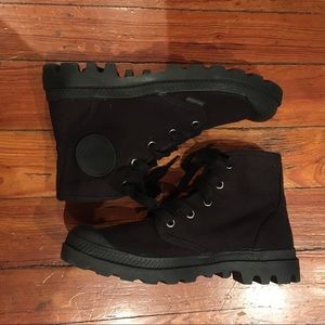 High Top Black Palladium Pampa Booties - 6.5